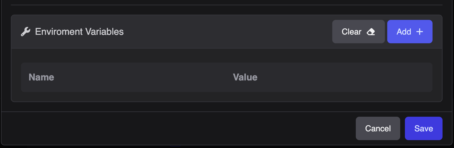 Add env var