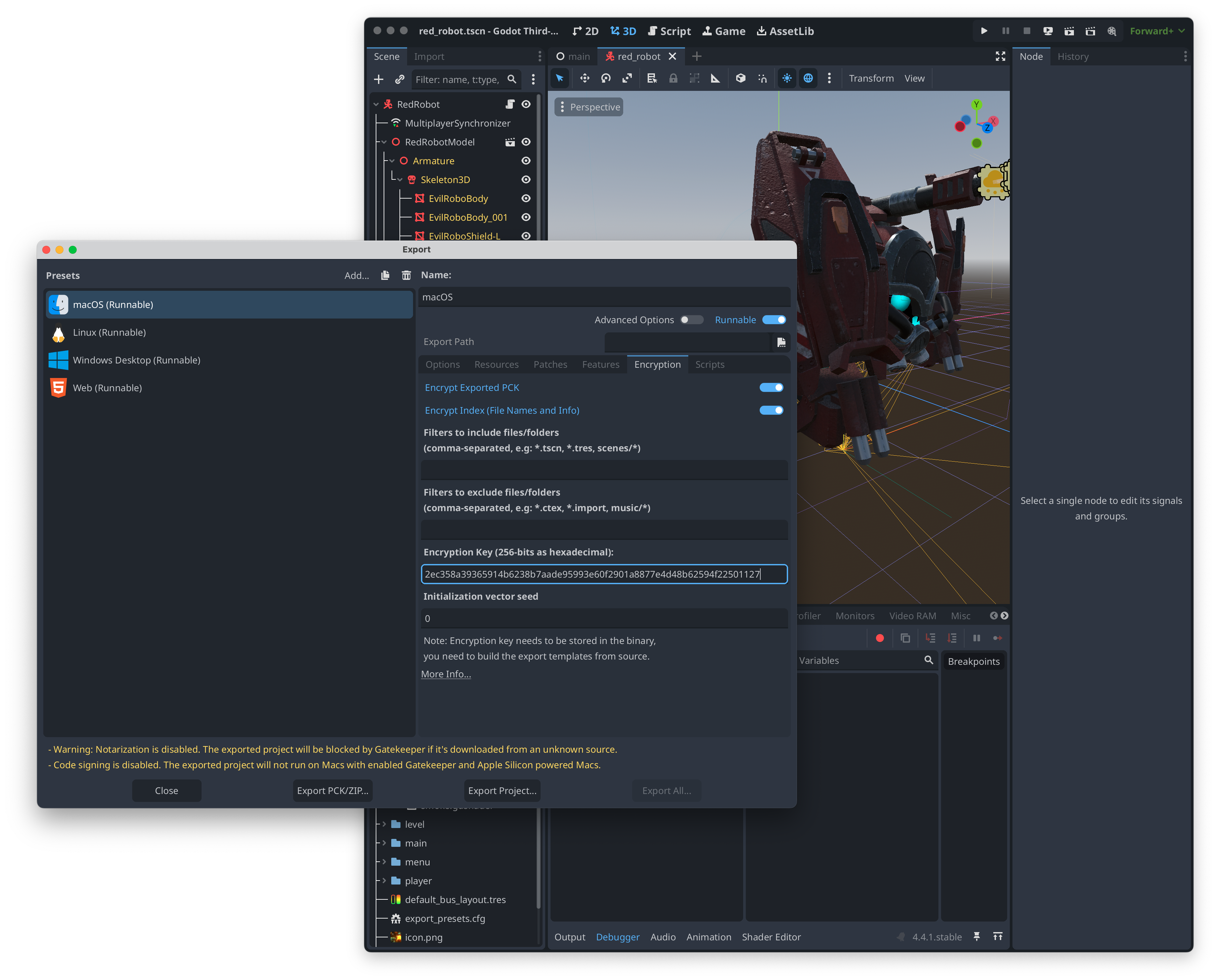 Enable vars