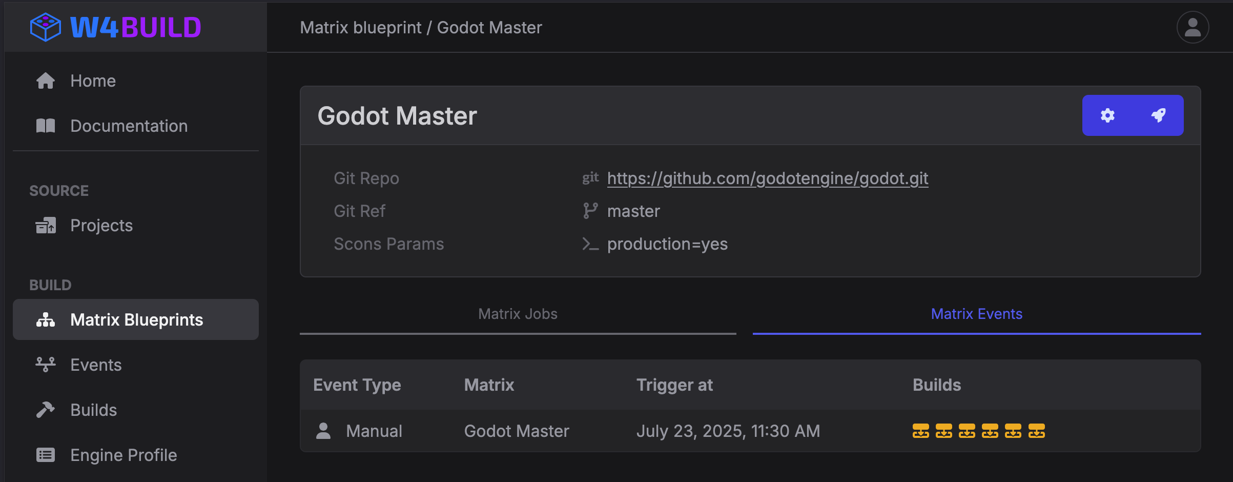 Matrix select profile