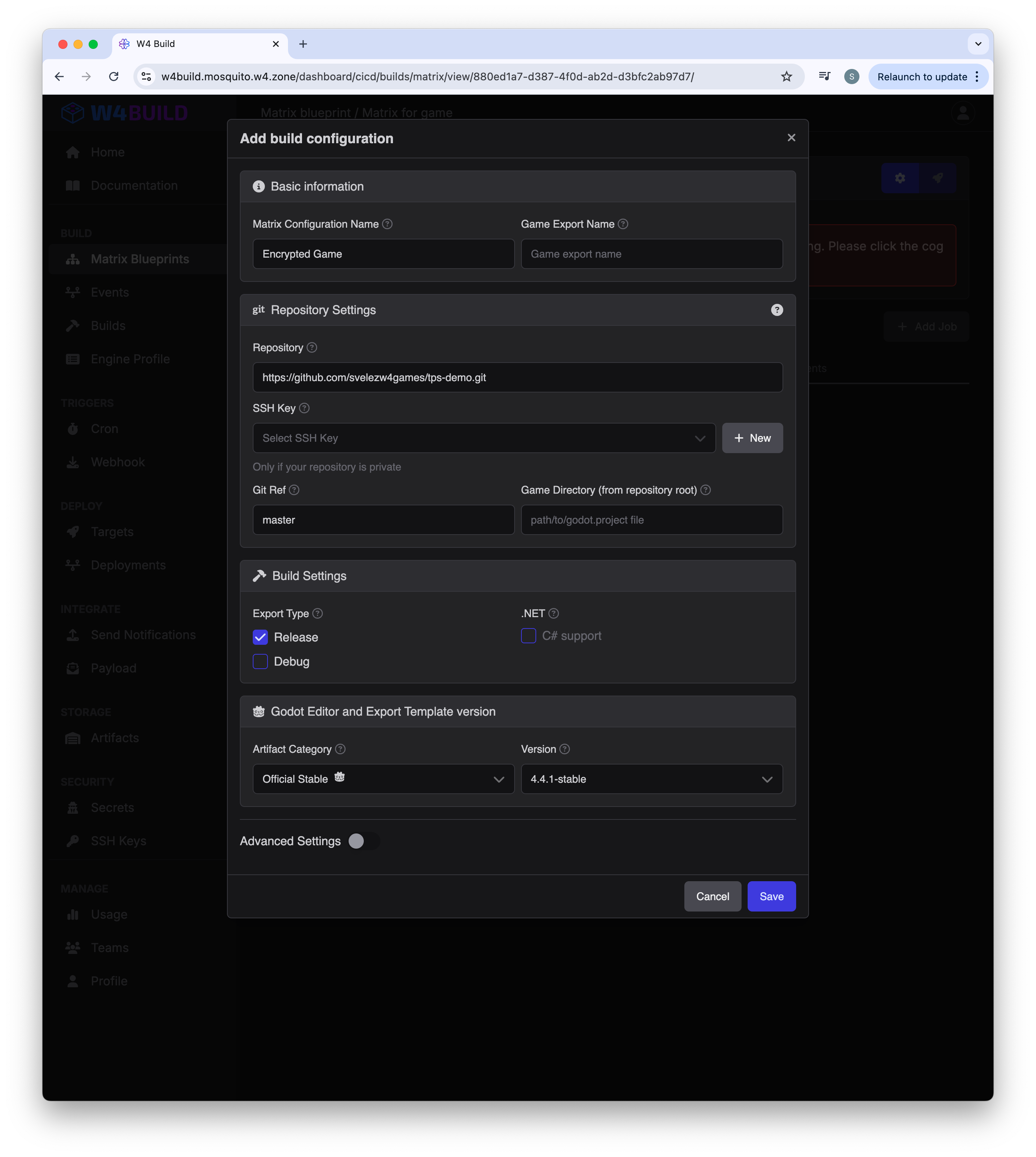 Godot Modal