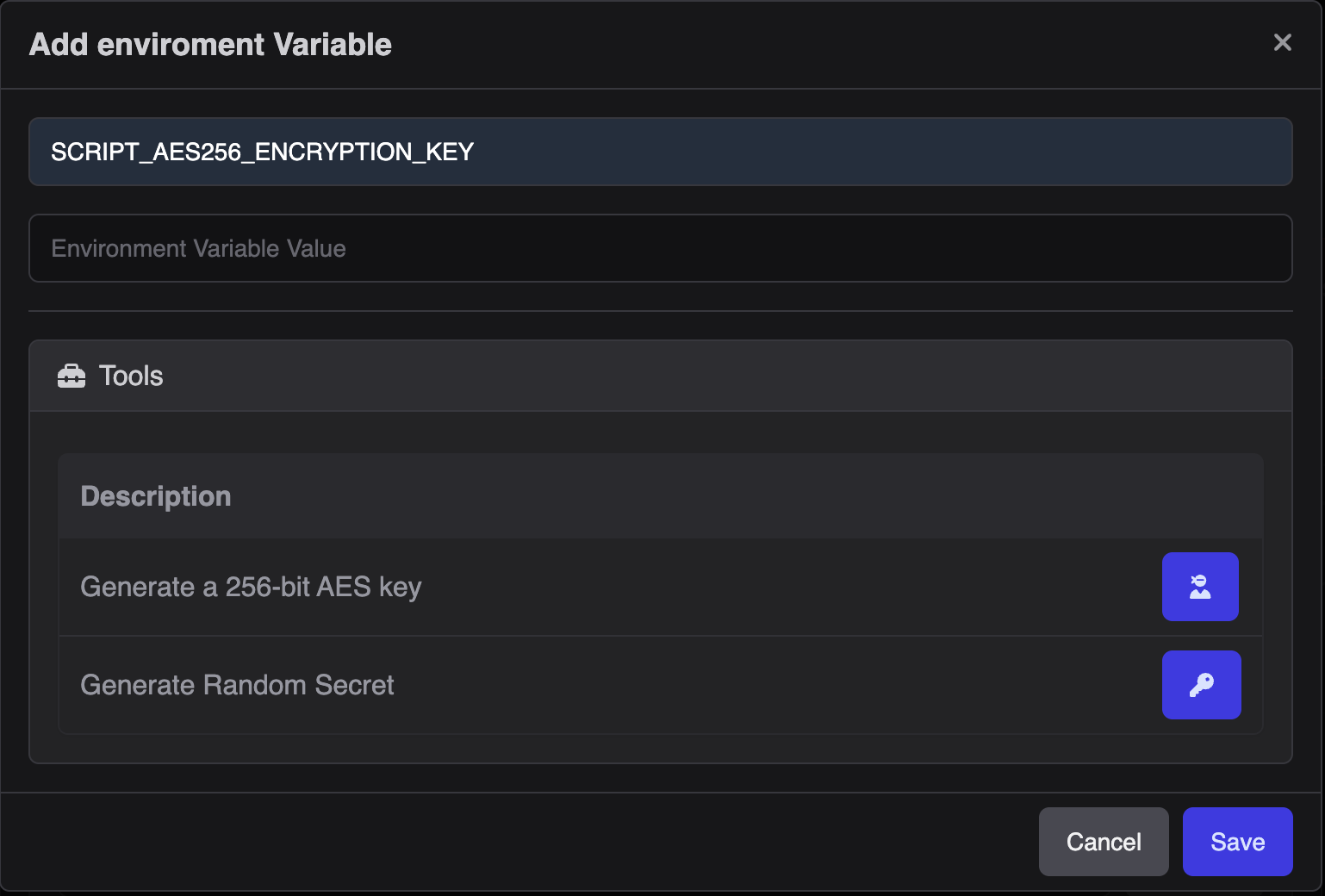 Enable vars